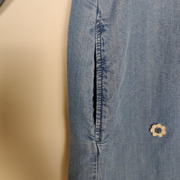 Gerry Weber Women's Tunic Sz 10 Blue Tencel Denim Upcycled Bohemian Cottagecore - Picture 5 of 9